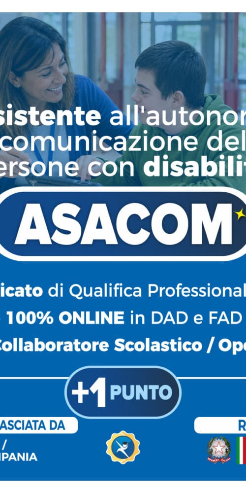 Corso ASACOM Assistente all'Autonomia e Comunicazione
