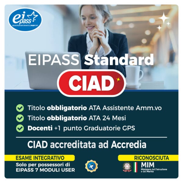 EIPASS Standard Accredia | Esame Integrativo CIAD