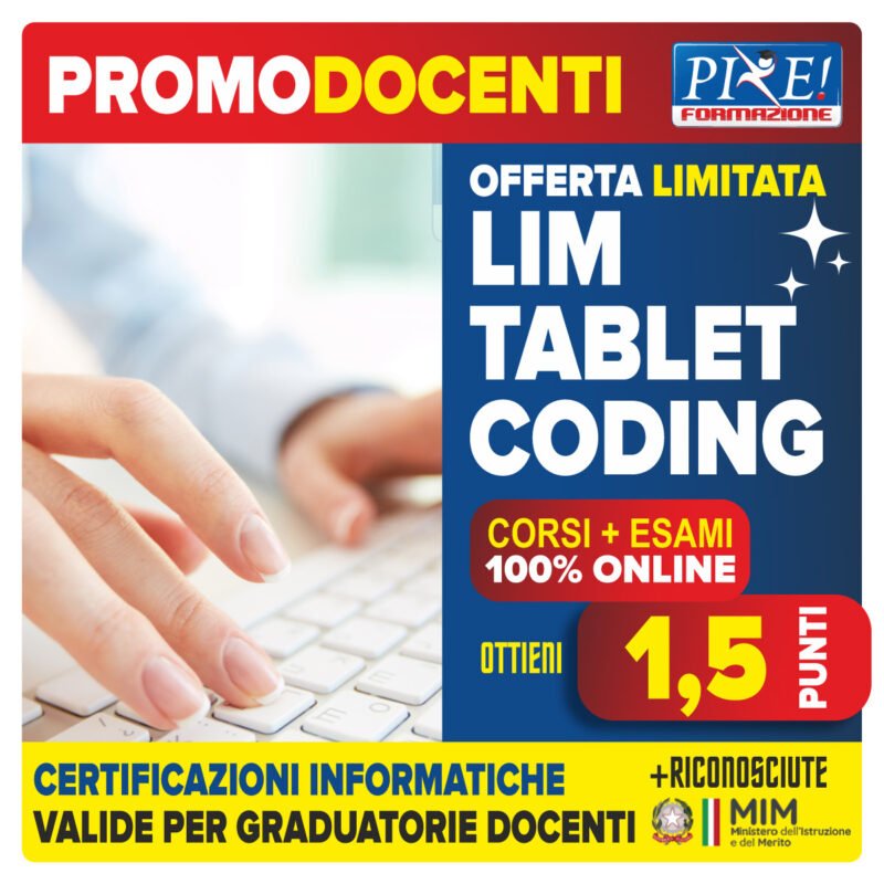 LIM-TABLET-CODING certificazioni docenti riconosciute MIM