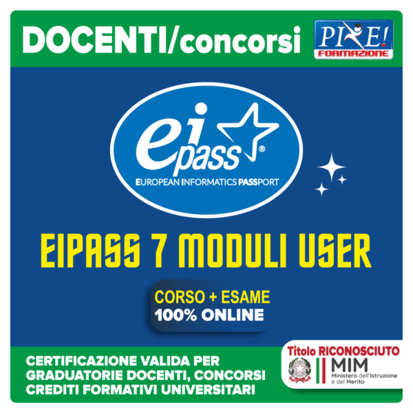 eipass 7 moduli user docenti